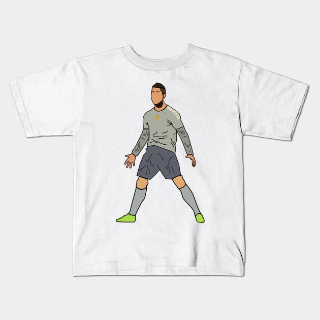 Cristiano Ronaldo Juventus FC Kids T-Shirt by xavierjfong